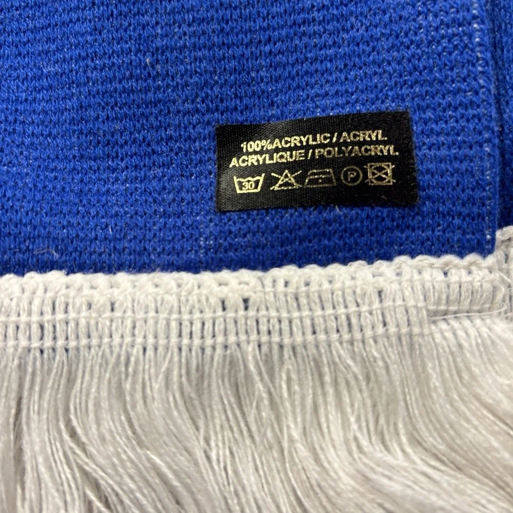 Sportsman Unisex 100% Acrylic One Size Blue White Gene Scarf 6.5 X 60